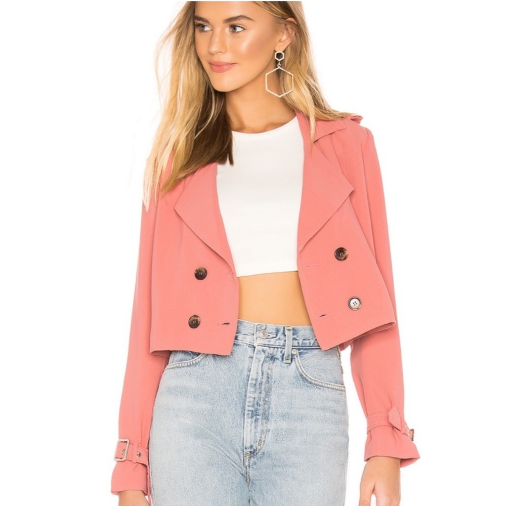 LIGHT ROSE CROPPED JACKET